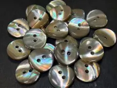 ＊高瀬貝ボタン(芯) スモーク18mm 15個セット＊