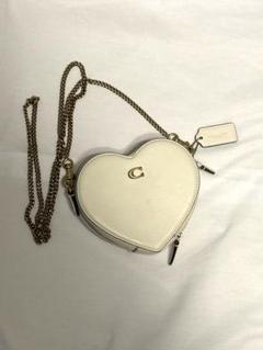 COACH コーチハートショルダーバッグ　ハート　クロスボディ　14 White