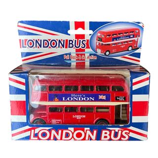 【美品】イギリス 動くロンドンバス 車 おもちゃ ミニカー